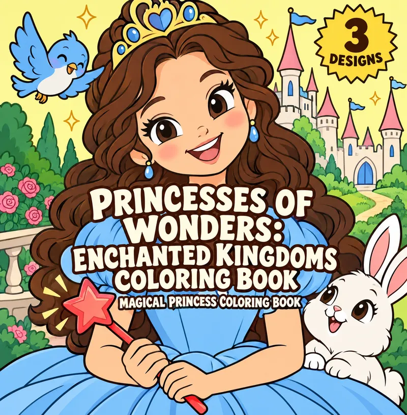 Princesses of Wonders: Enchanted kingdoms Coloring Book